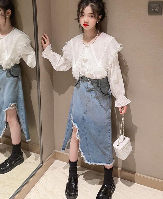 2023新品★子供服　トップス&デニムスカート分けて販売★110-170cm★