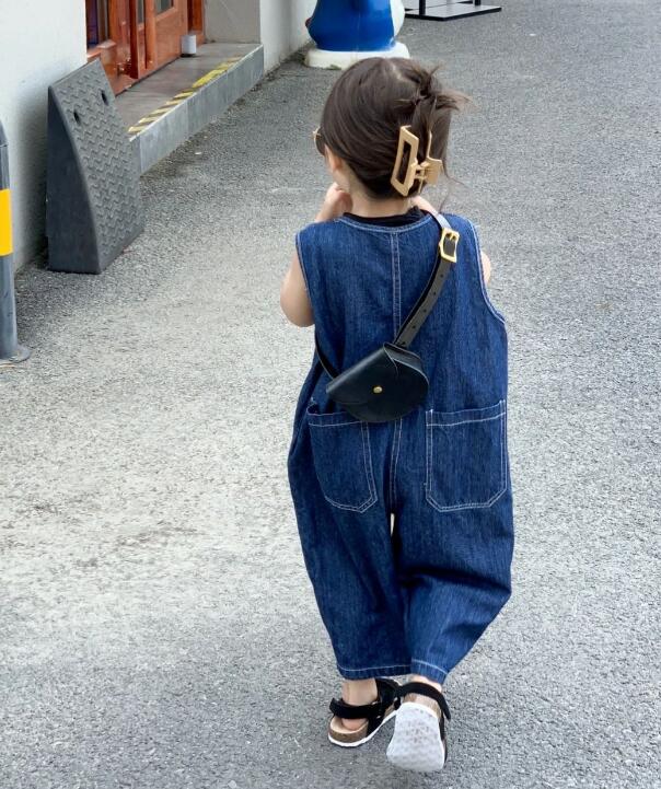 2023★春夏新作★韓国風子供服★デニム連体服★90-140CM