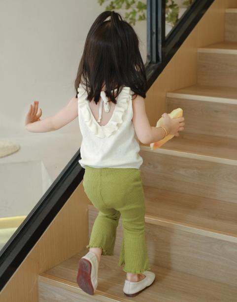 2023春新品★子供服　ニットベスト&ズボン(九分丈)　分けて販売　90-140cm