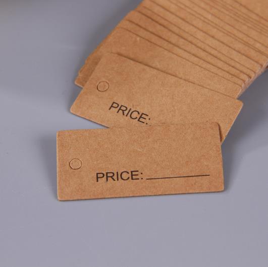 包装資材★クラフトタグ　ラベルカード　ハトロン紙　DIY吊札★100p