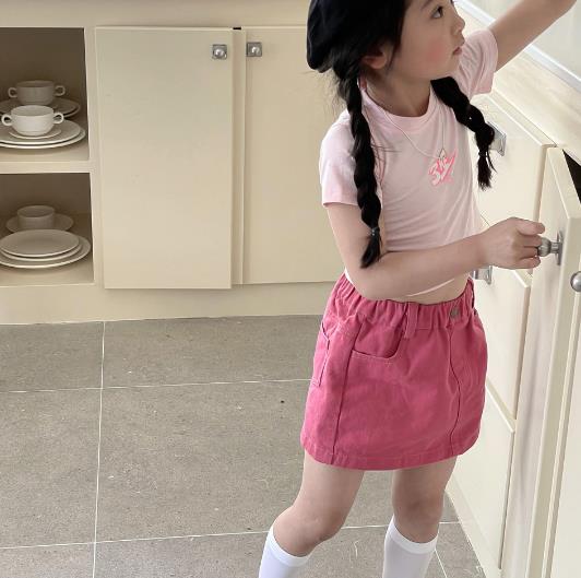 2023夏新品★子供服　ボトムス　デニムスカート　90-140cm