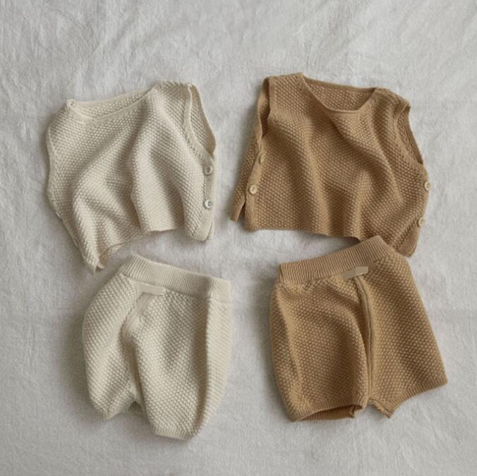 2023新品★子供服　ニットトップス+ズボン　セット★73-100cm★2色