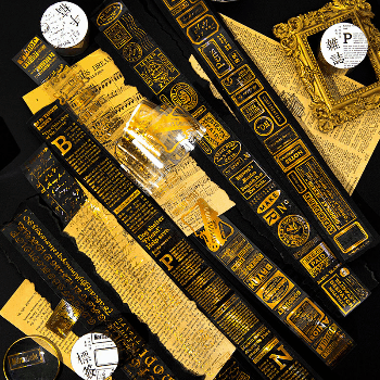 春夏新作 文具 PETシール貼紙 手帳素材 封口貼 マスキングテープ 幾何学ラベル 文字単語 30mm*2m