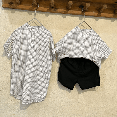 お勧め 春夏 韓国風子供服シャツ+ショートパンツ 半袖上着 チェック柄 ワンピース プルオーバー 80-150