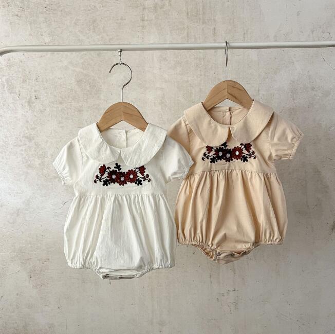 子供服★ロンパース★連体服★韓国風子供服★ベビー★刺繍★2色★66-100CM
