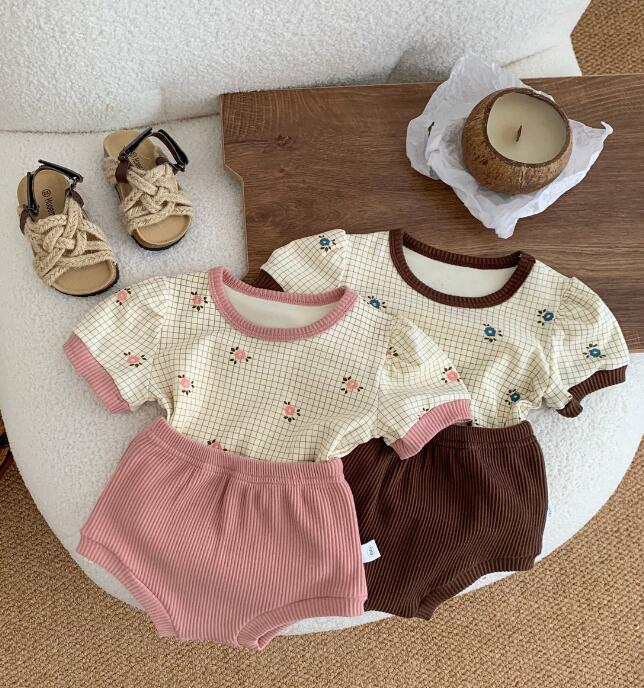 2023★春夏新作★韓国風ベビー服★トップス+ズボン2セット★2色66-90CM