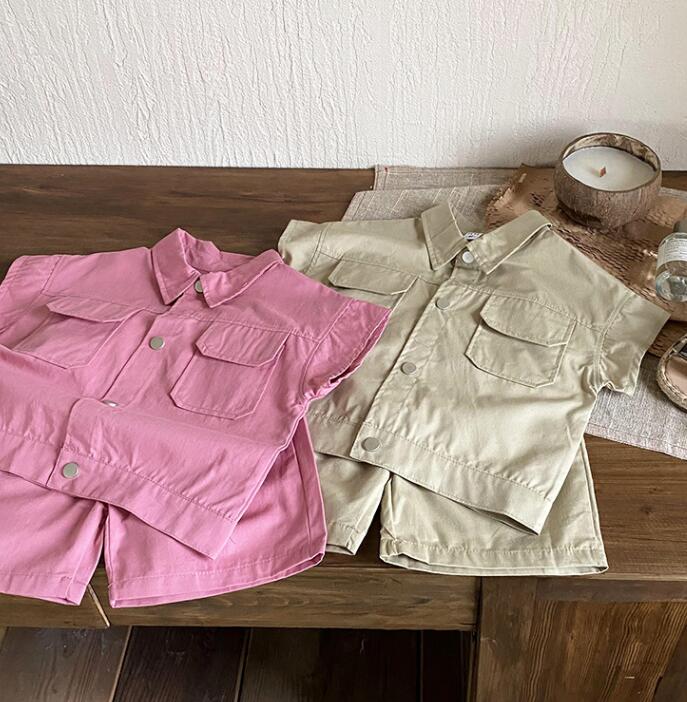 2023新品★子供服　トップス+ズボン　セットアップ★90-140cm★2色