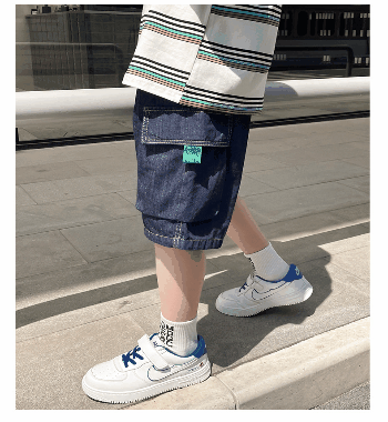 お勧め 春夏新作 男の子 ワイドパンツ デニムズボン ジーンズ ジーパン ハーフパンツ 韓国風子供服 120-170