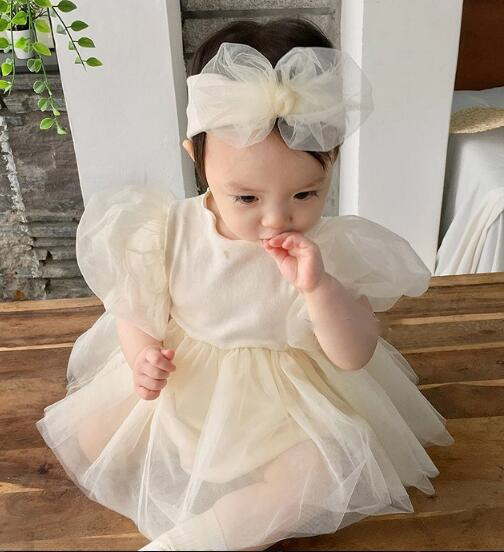 2023★春夏新作★韓国ベビー服★ロンパース+髪飾り★6色66-90CM