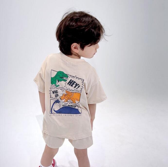 子供服★トップス★Tシャツ★半袖★韓国風子供服★キッズ男の子★ダイナソー★3色★80-130CM