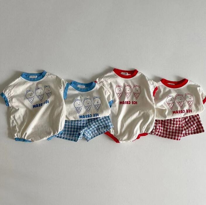 2023★春夏新作★韓国風ベビー服★ロンパース★トップス+ズボン2セット★66-90CM