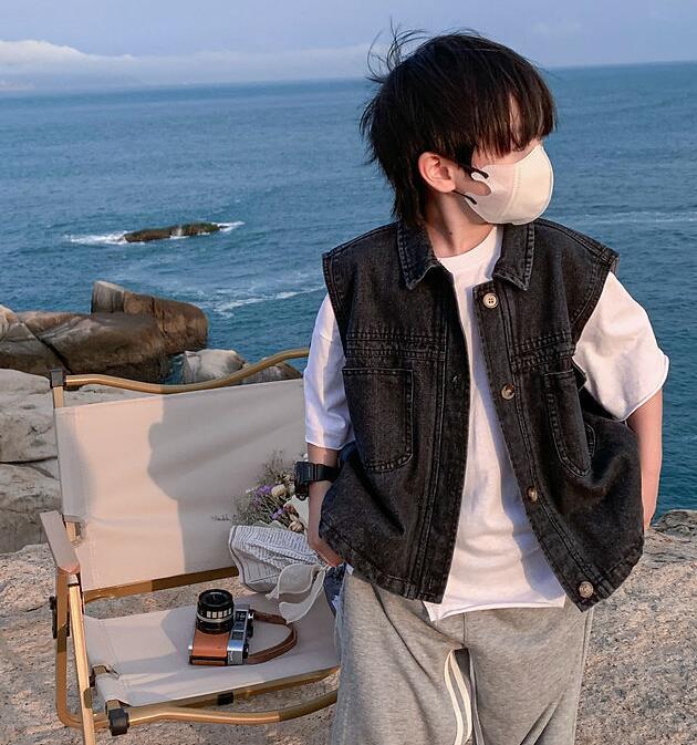 2023新品★子供服　デニムベストコスト★80-160cm★2色