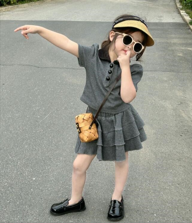 2023★春夏新作★韓国風子供服★トップス+ズボン2セット★7-17