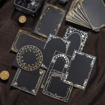 インテリア ペーパー 素材紙メモ紙 アンティーク ラベル カード 幾何学 レース 星座 窓 枠 20枚入