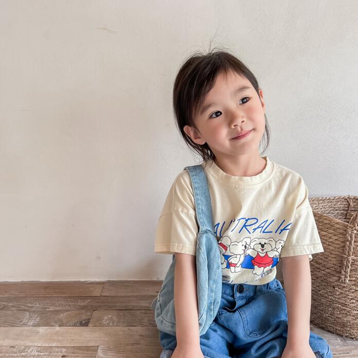 子供服★トップス★Tシャツ★韓国風子供服★キッズ★男女兼用★2色★80-130CM