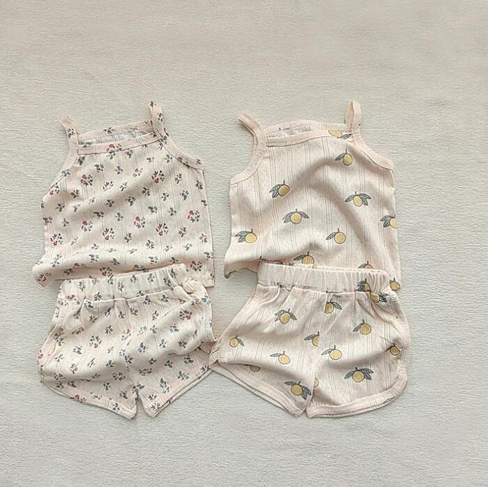 2023★春夏新作★韓国風ベビー服★トップス+ズボン2セット★4色73-100CM