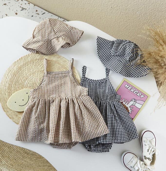 2023★春夏新作★韓国風ベビー服★ロンパース+帽子★2色66-90CM