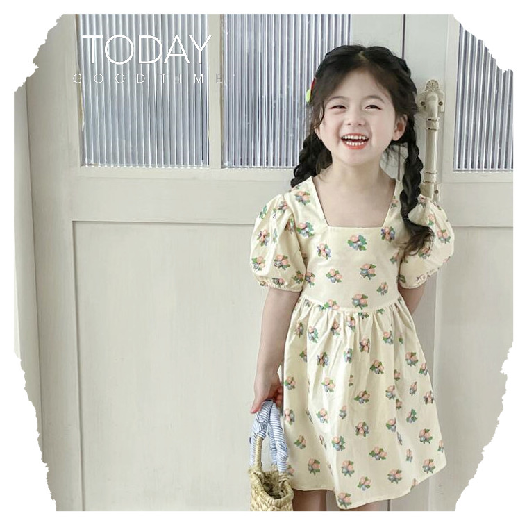 子供服★ワンピース★花柄★韓国風子供服★キッズ女の子★素敵なデザイン★80-130CM