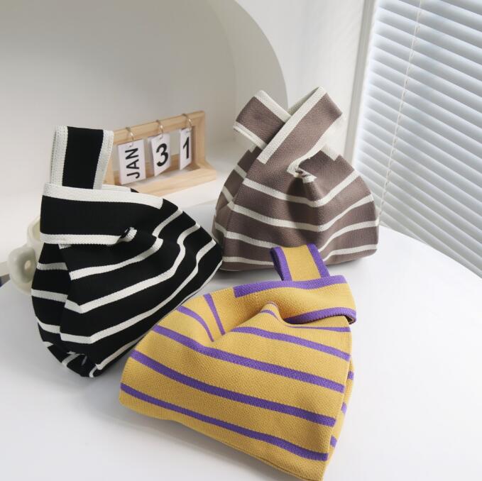 バッグ★レディース★トートバッグ★ハンドバッグ★ニットバッグ★大容量★4色