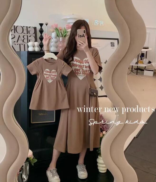 2023新品★子供服&親子服　ワンピース★90-140cm★