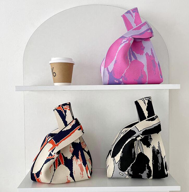 バッグ★レディース★トートバッグ★ハンドバッグ★ニットバッグ★大容量★4色