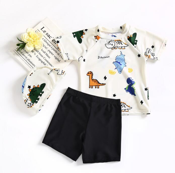 子供服★水着セット★トップス+パンツ+帽子★韓国風子供服★キッズ★カジュアル★90-140CM