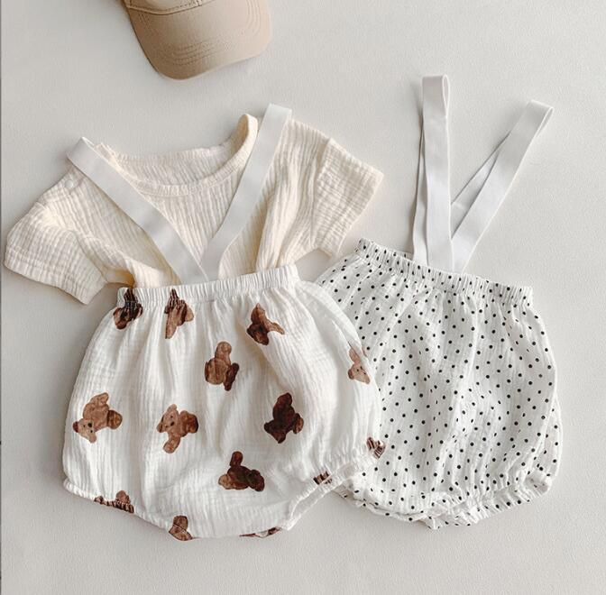 2023★春夏新作★韓国風子供服★Tシャツ★サロペット★4色66-90CM