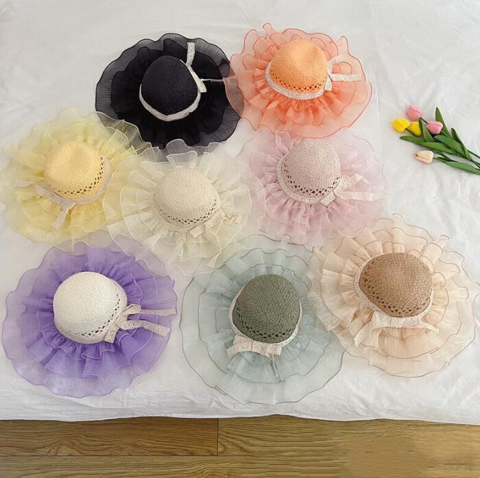 子供用★帽子★麦わら帽子★キッズ女の子★日焼け防止★カジュアル★8色