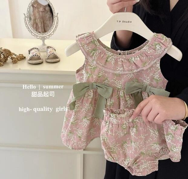 2023新品★子供服　ワンピース+ズボン　セット★90-140cm★