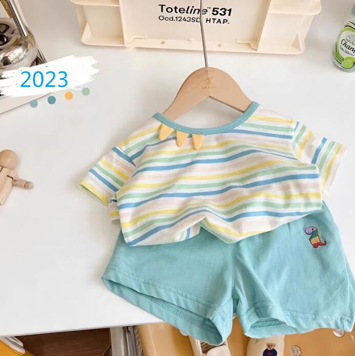 子供服★トップス+パンツ★セットアップ★韓国風子供服★キッズ★ダイナソー★80-130CM