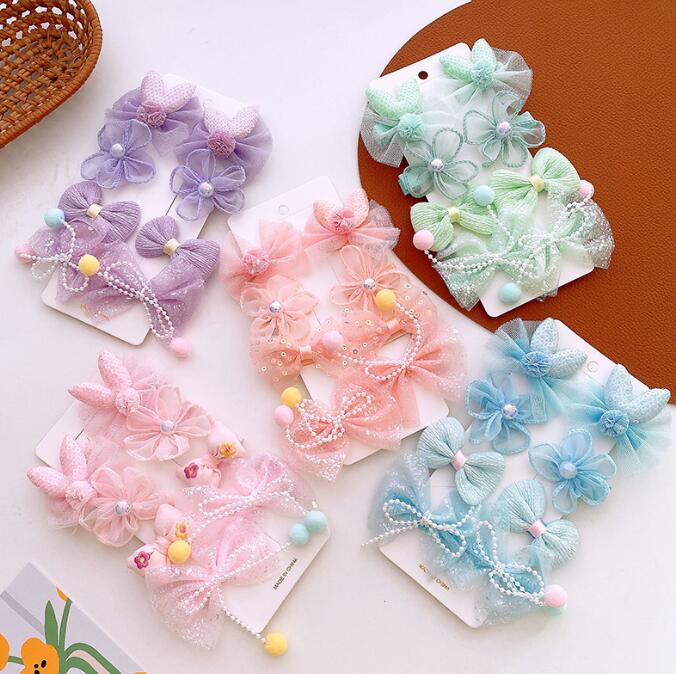 髪飾り★まとめ髪用★ヘアアクセサリー★子供用★キッズ女の子★ヘアピン★8枚入り★5色