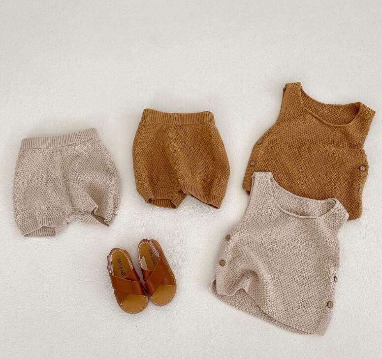 2023年新品★ベビー服　ニットトップス+ズボン　セット★66-100cm★2色