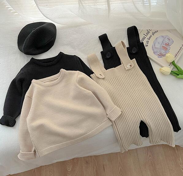 2023秋新品★ベビー服　セーター&サロペット分けて販売★66-100cm★2色