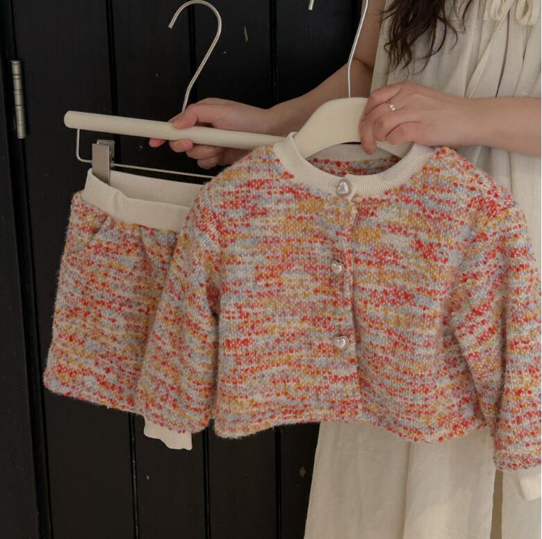 2023秋新品★子供服　コート+スカート　セット★90-140cm★2色