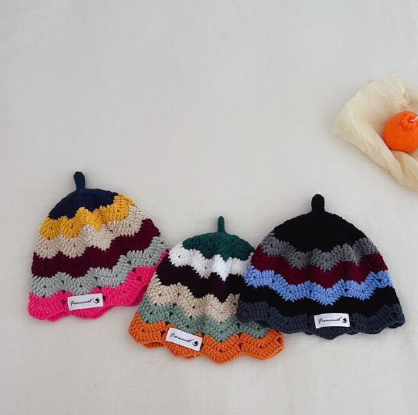 子供用★帽子★キッズ帽子★キッズ★韓国風★ニット帽子★男女兼用★毛糸帽子★3色