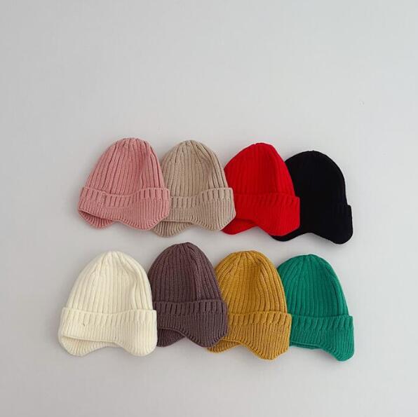 子供用★帽子★キッズ★ベビー★韓国風★ニット帽子★男女兼用★毛糸★無地★8色