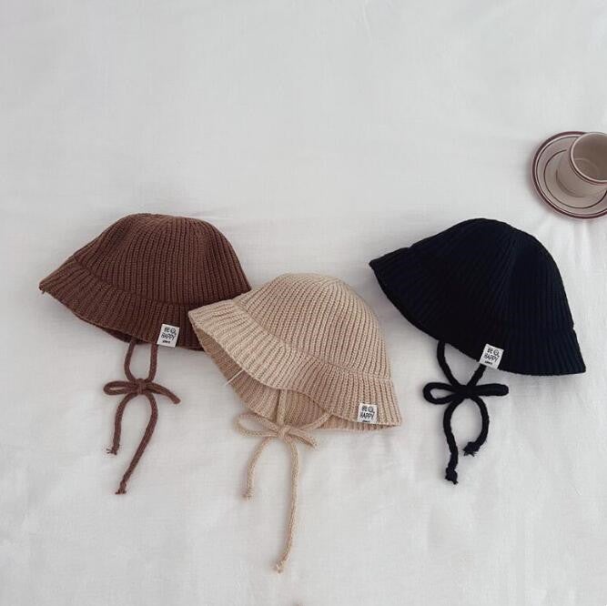 子供用★帽子★バケットハット★キッズ★男女兼用★ニット帽子★韓国風★3色