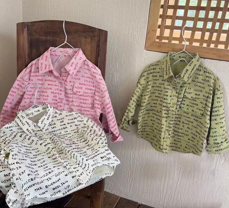 2023秋新作★子供服　シャツ　トップス★90-140cm★3色