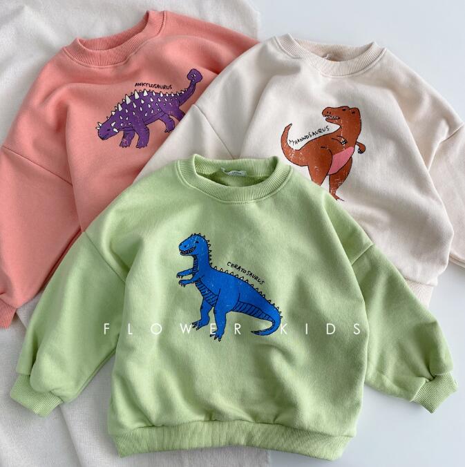 子供服★トップス★パーカー★韓国風子供服★キッズ★男女兼用★ダイナソー★3色★90-140CM