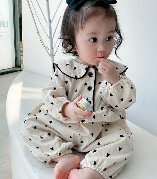 2023★春秋新作★韓国風子供服★ロンパース★コーデュロイ★2色66-100CM