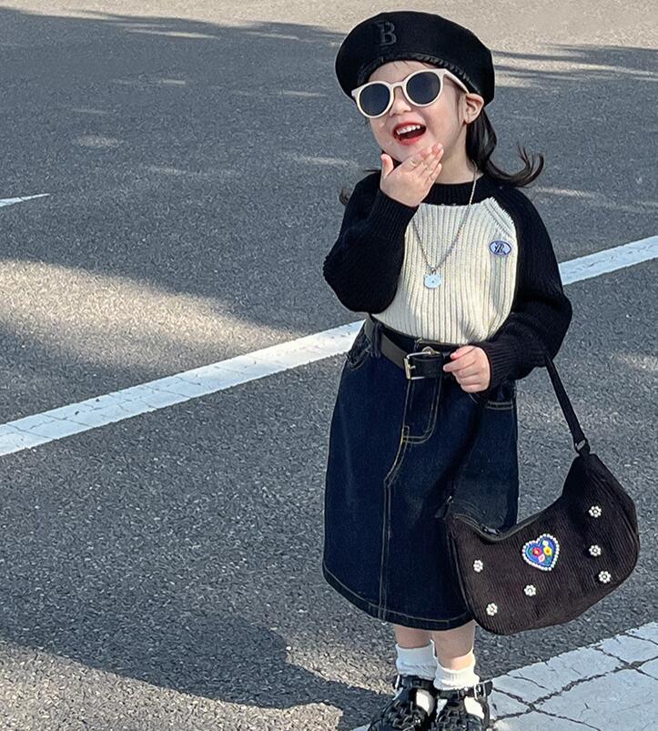 2023秋新品★子供服　セーター&スカート分けて販売★90-140cm★