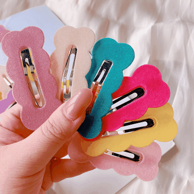 Y2K ヘアオーナメント キッズヘアピン ヘアクリップ ヘアアレンジ ガール 秋冬新作 フロッキング