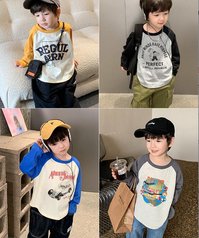 2023★春秋新作★韓国風子供服★Tシャツ★4色90-150CM