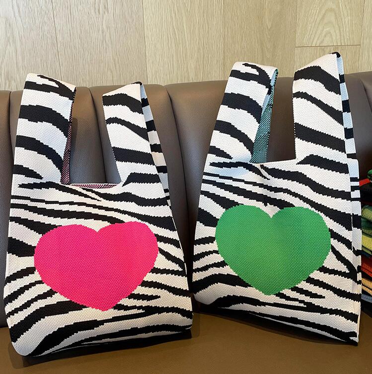 バッグ★レディース★トートバッグ★ハンドバッグ★ニットバッグ★大容量★2色