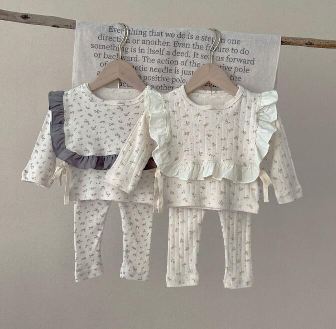 「2023秋」子供服★トップス+ズボン★セットアップ★韓国風子供服★ベビー★2色★66-90CM