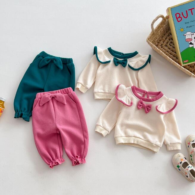 「2023秋」子供服★トップス+ズボン★セットアップ★韓国風子供服★ベビー★2色★66-100CM