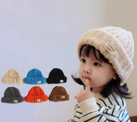 2023秋新品★子供用★ニット帽子　ハット★10色選べ
