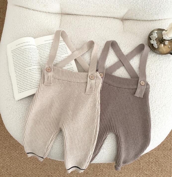 2023秋★ベビー服　ニットサロペット&カーディガン分けて販売★66-100cm★2色