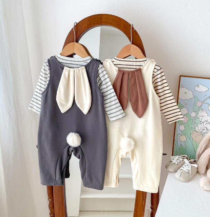 2023秋新品★ベビー服★ロンパース+トップス　セット★66-90cm★2色