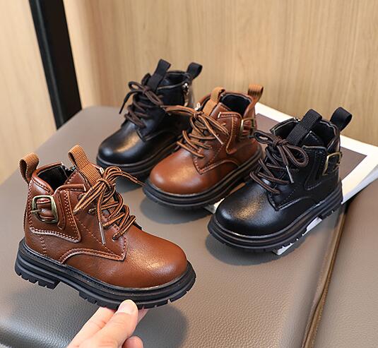 「2023秋」靴★子供靴★キッズ靴★シューズ★キッズ★男女兼用★ショートブーツ★2色「21-30#」